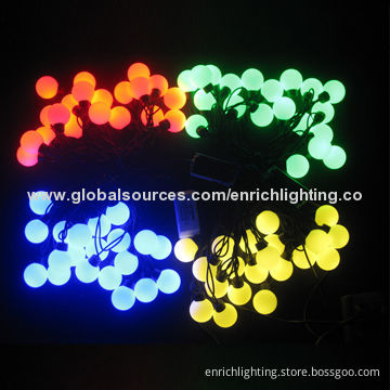 Waterproof LED Ball String Light for Holiday Lighting, Christmas and Halloween Decoration